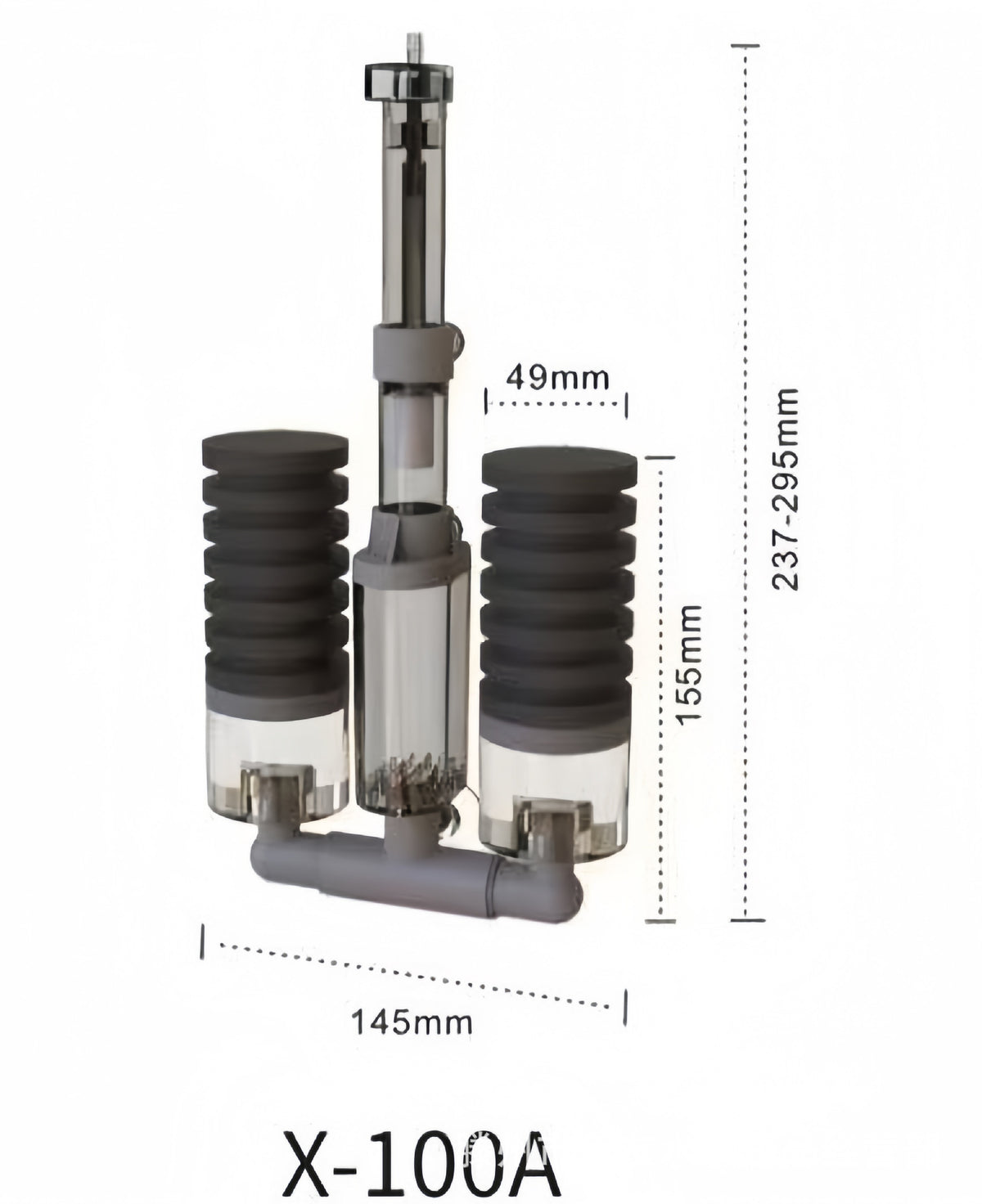 Double sponge air driven aquarium filter for small tanks, view 10