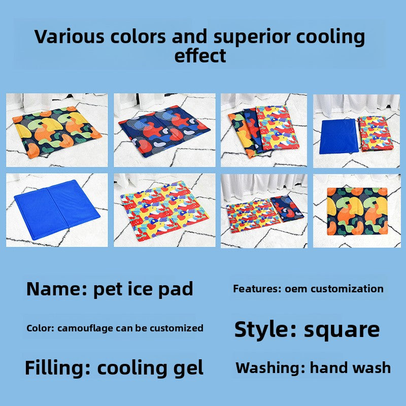Blue gel filled pet cooling pad for cats and dogs, view 4