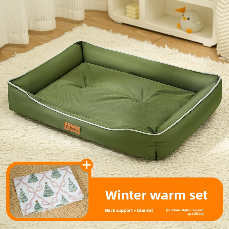 Waterproof Oxford dog bed with raised edges and soft base, photo 57