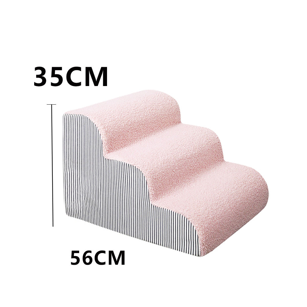 Pet ramp stairs with removable washable cover in Pink 3 Step Standard, size Ramp Stairs