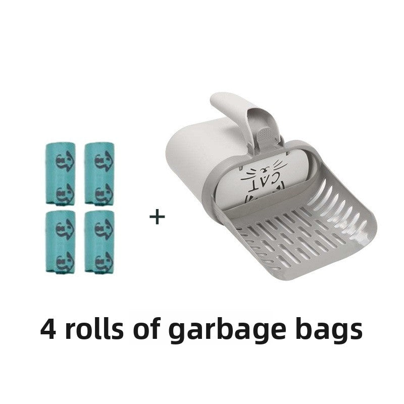 All-in-One Cat Litter Scoop with Waste Bag Holder