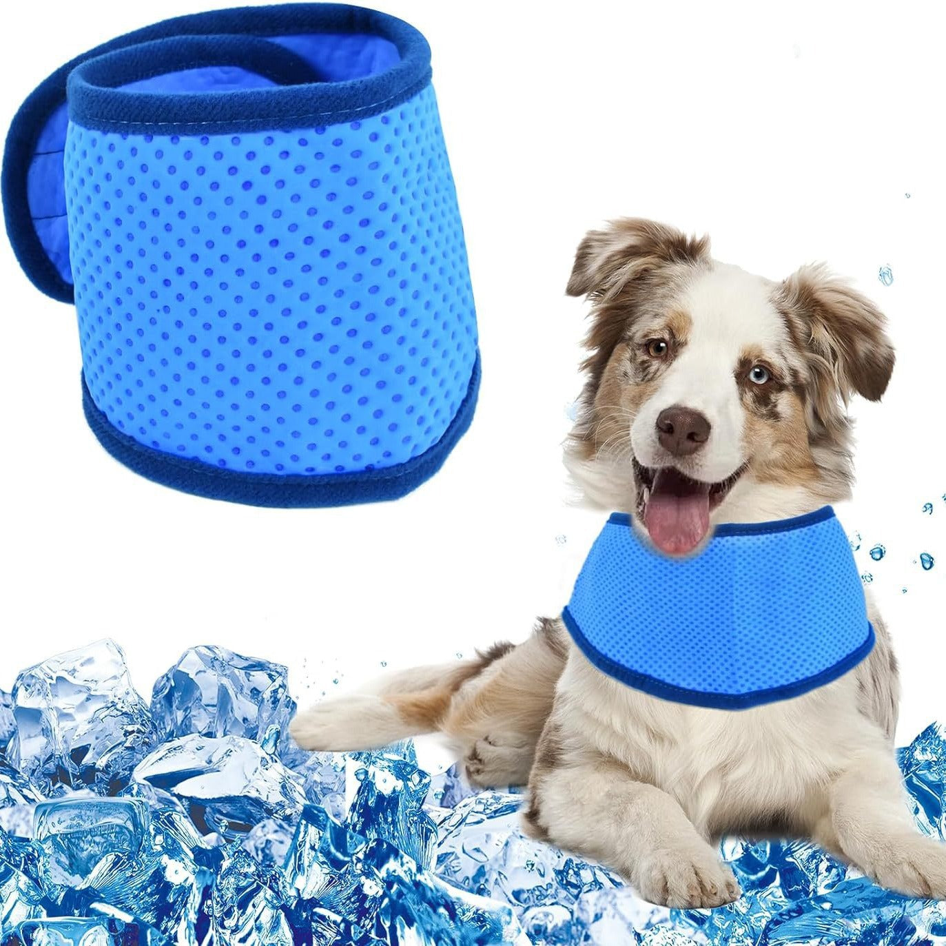 Reusable cooling bandana scarf for pets in 3 colour options