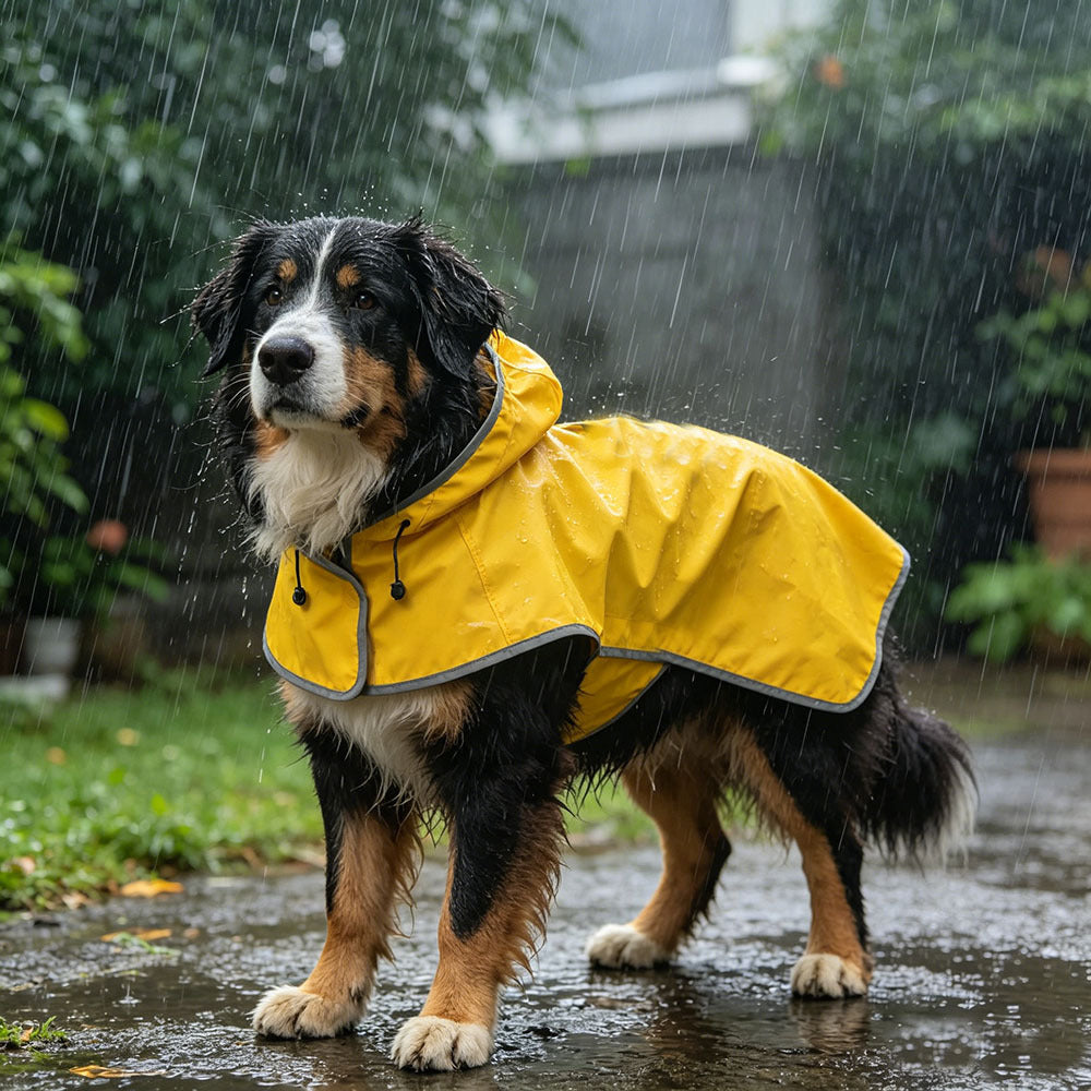 Reversible reflective dog raincoat, available in 2 colours, sizes Extra Small to 5XL, image 5