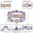 Floral fabric dog collar with gold buckle in Small Floral Collar, in a home setting