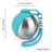 Stainless steel dog water bottle with hook in Pink Blue Bottle, material detail