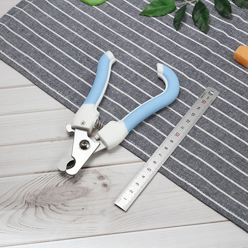 Stainless Steel Pet Nail Clippers with Wave or Curved Handle