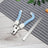 Stainless Steel Pet Nail Clippers with Wave or Curved Handle