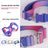 Gradient tactical dog harness vest with neoprene padding in purple and blue, view 2