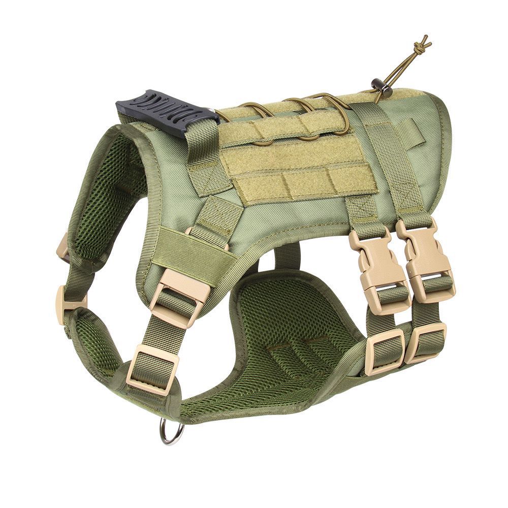 Tactical Oxford cloth dog chest harness in army green