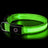 Rechargeable glowing nylon pet collar lit up at night, product image 10