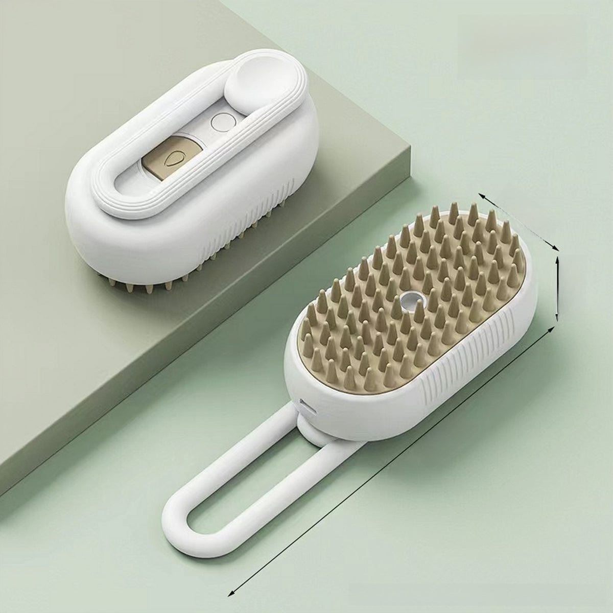 Pet Spray Massage Comb with Soft Pins for Loose Fur on Dogs and Cats