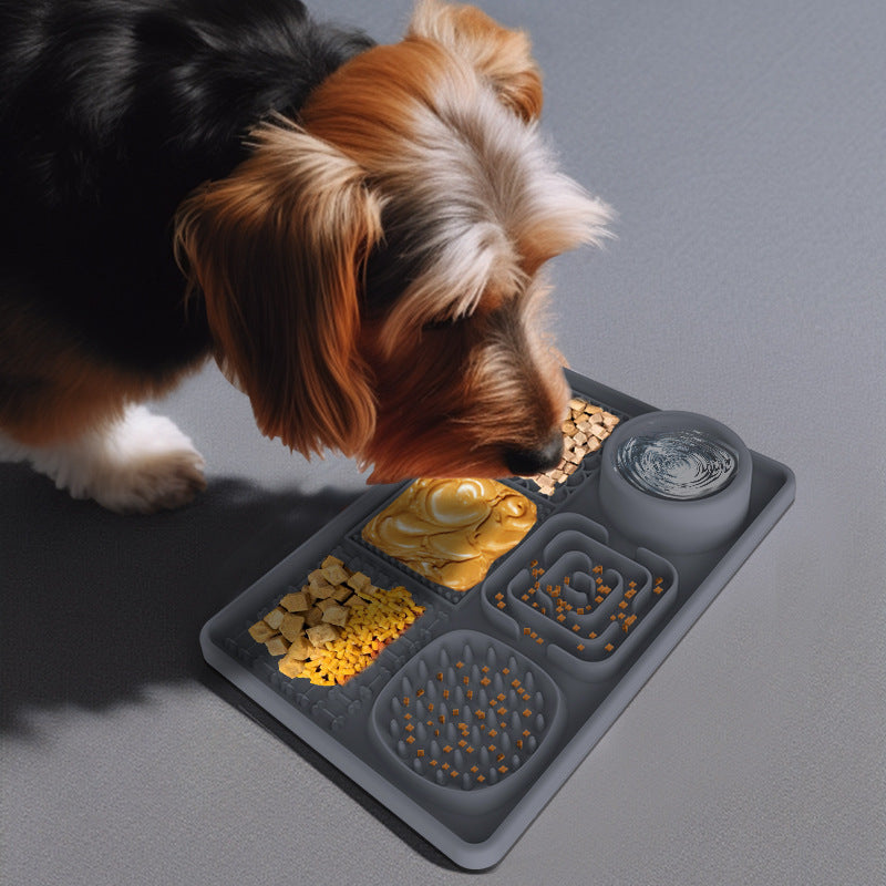 Dog Lick Mat Slow Feeder with Suction Cups and Scraper