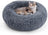 Round plush donut bed for cats and small dogs, product detail photo