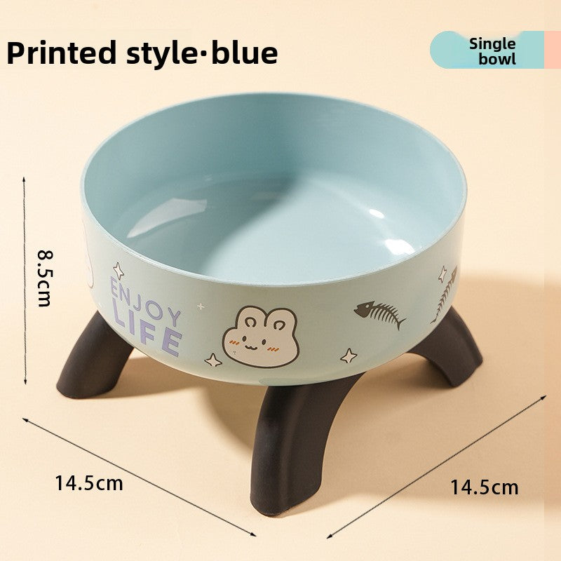 Elevated Pet Food Bowl with Stainless Steel Insert