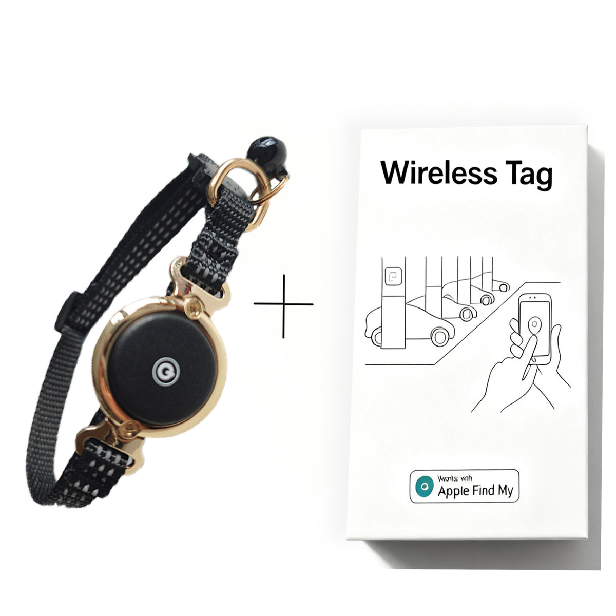 Slim nylon pet collar with built-in rechargeable Bluetooth locator, product image 14