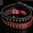 Wide black dog collar and lead, 3 sizes available