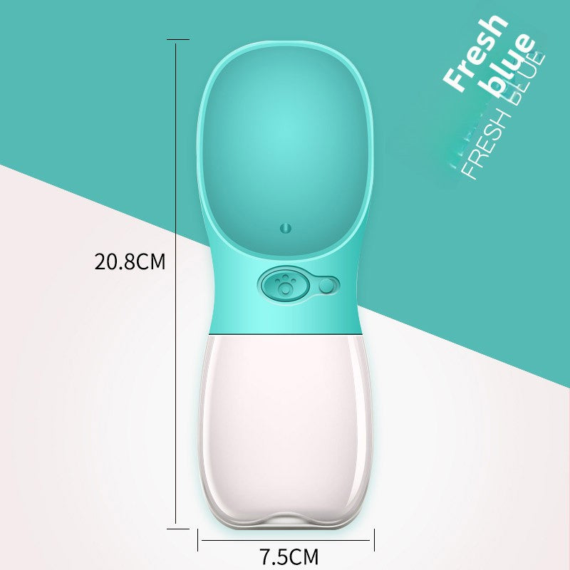 Portable Pet Water Bottle with Carrying Rope, 350ml or 550ml Leakproof Walking Bottle