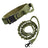 Tactical nylon dog collar with handle and reflective trim in black