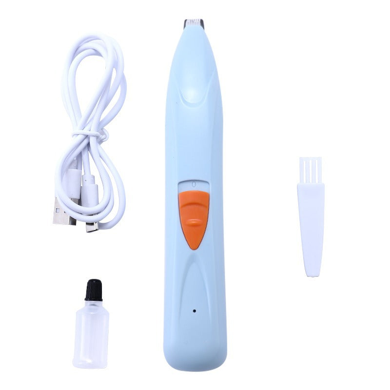 Compact Pet Hair Trimmer with Rounded Ceramic Blade