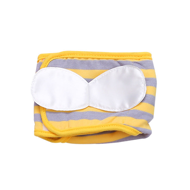 Washable cotton male dog belly band in Crocodile, showing size and shape