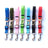 Pet car seat belt safety lead in blue with metal clip