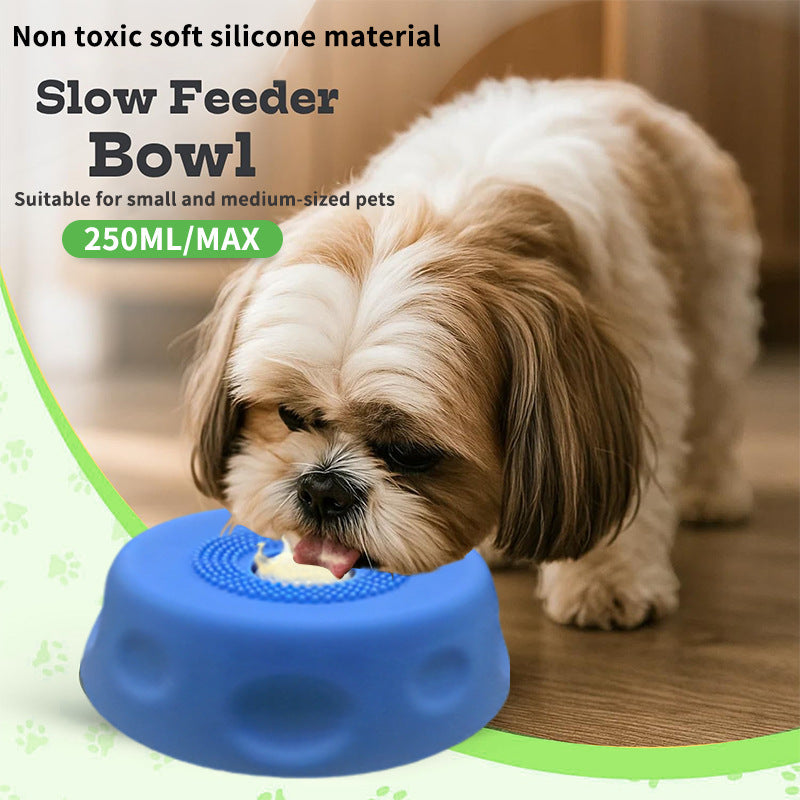 Pet Slow Feeder Licking Bowl with Non-Slip Base