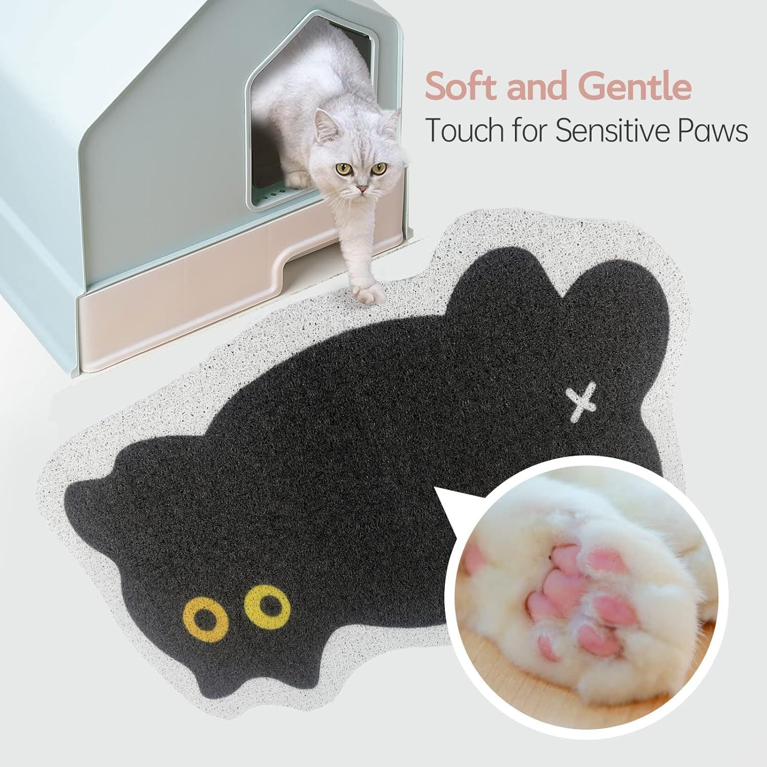 Coil Loop Cat Litter Trapping Mat, Washable Polyester Fibre