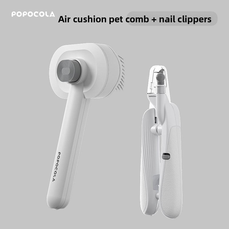 Deshedding Brush with One-Button Hair Release for Cats and Dogs
