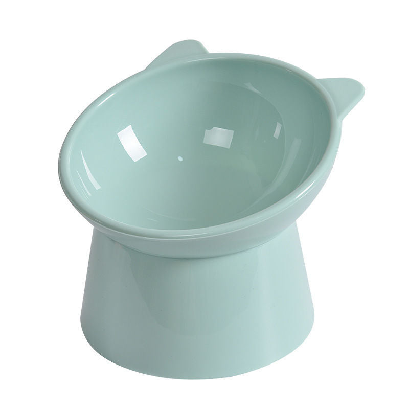 Blue raised double cat bowl with anti-tip base, photo 5
