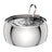 4L Stainless Steel Pet Water Fountain with Visible Window, Silent Pump and USB Power