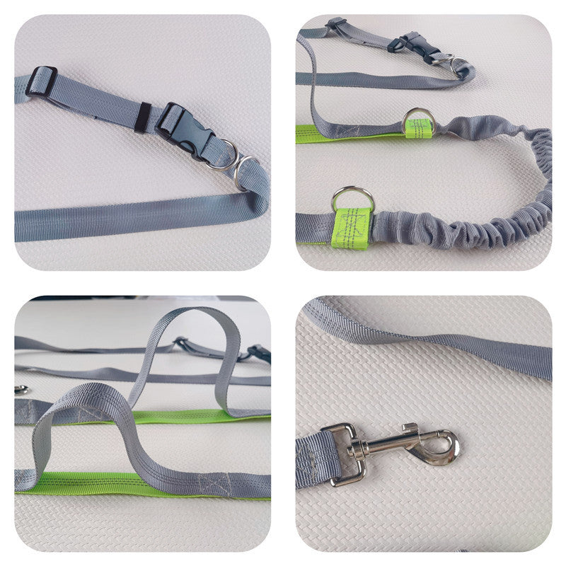 Hands-free reflective waist lead for dogs and cats, available from Pet Royale UK