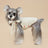 Sweet bow padded winter coat for small dogs in Sweet Bow Coat, front view