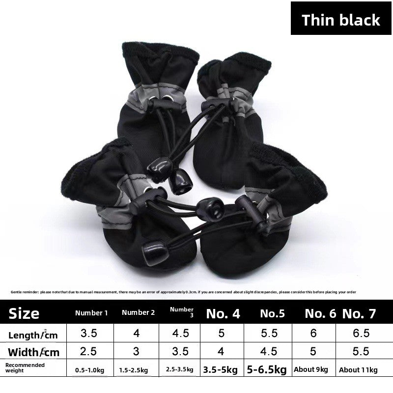 Non slip small dog shoes with soft sole in black, view 9