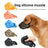 Soft silicone basket dog muzzle with straps, product image 1