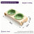 Curved Solid Wood Pet Bowl Stand with Ceramic Double Bowl in Glossy or Matte Colours