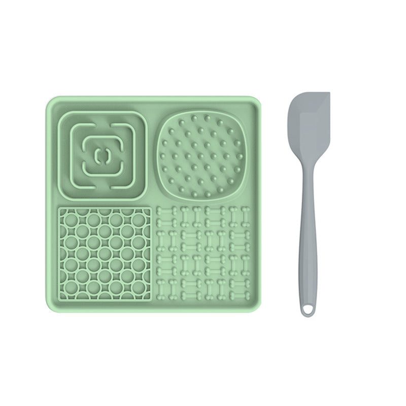 Dog Lick Mat Slow Feeder with Suction Cups and Scraper