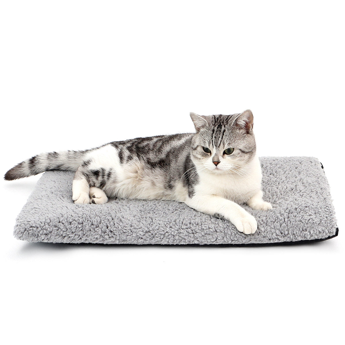 Grey self-heating pet pad with removable washable cover, photo 6