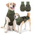 Reflective dog comfort vest with snug fit in Army Green, side view