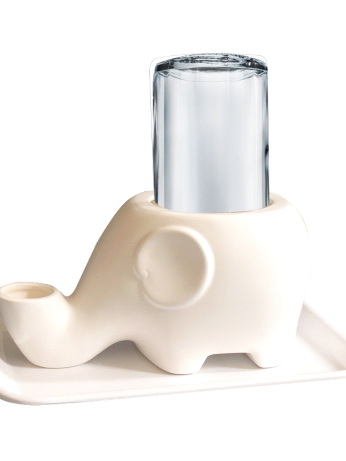 Ceramic elephant cat water dispenser, detail photo 5