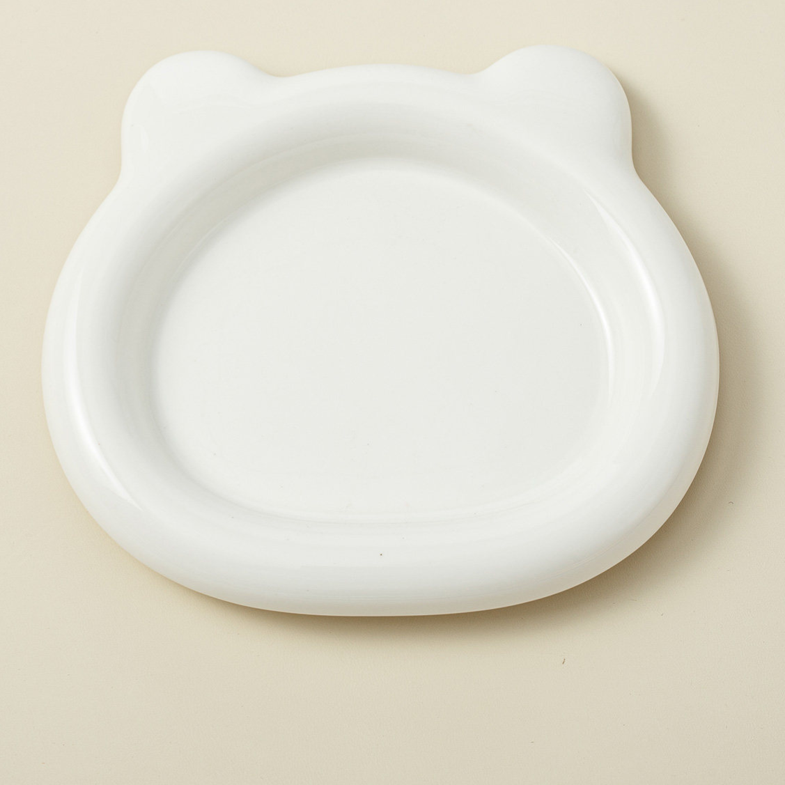 Ceramic Pet Food Bowl with Anti-Spill Design