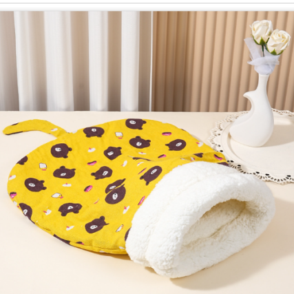 Warm plush tunnel sleeping bag bed for kittens and cats, product image 8