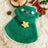 Cartoon pet cape for dogs and cats in Green, in use with a pet