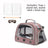 Green breathable bird carrier shoulder bag with mesh windows, view 12
