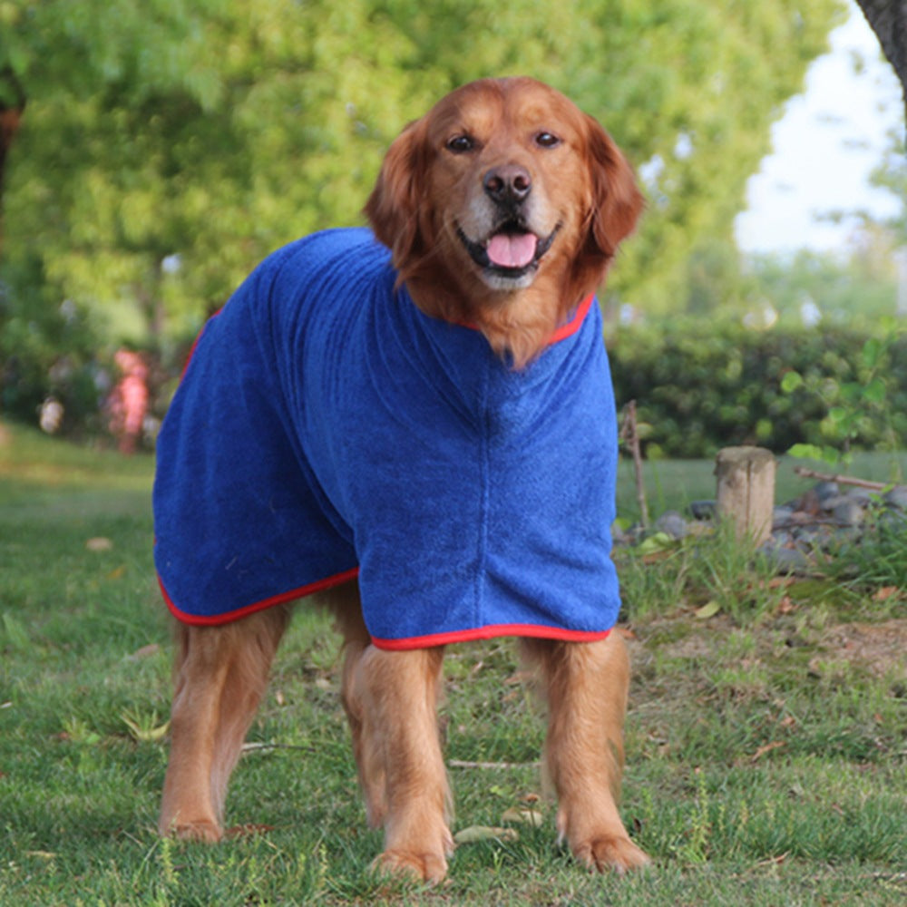 Microfibre quick dry dog bathrobe, available in 4 colours, image 2