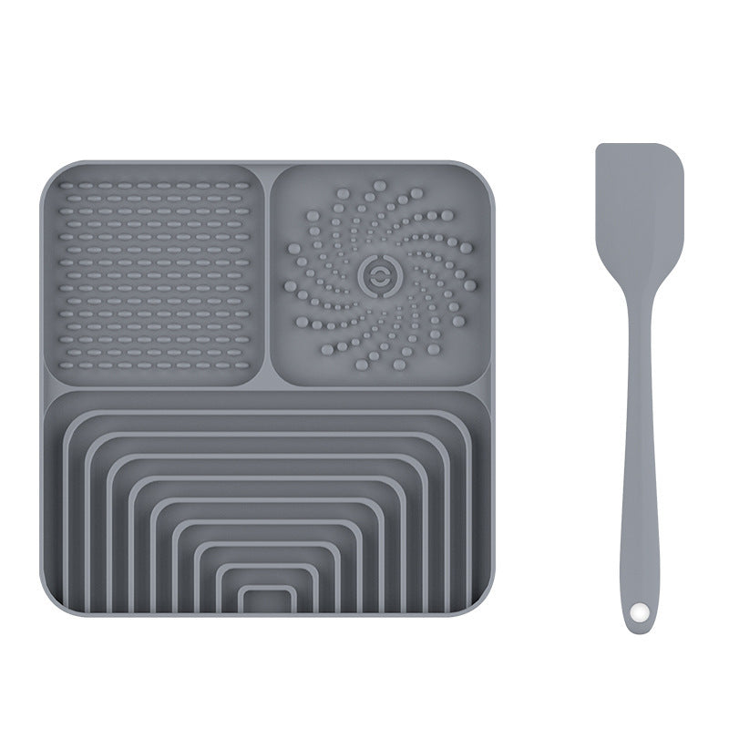 Silicone Pet Lick Mat Slow Feeder Tray with Suction Cup Non-Slip Base for Cats and Dogs