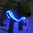 Rechargeable LED light up dog harness in Orange, showing size and shape