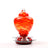 Hand-Painted Glass Hummingbird Feeder with Ant-Proof Hook, Metal Hanger and Cleaning Brush