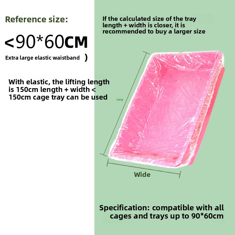 Disposable Elastic Bird Cage Tray Cover Film, Multipacks