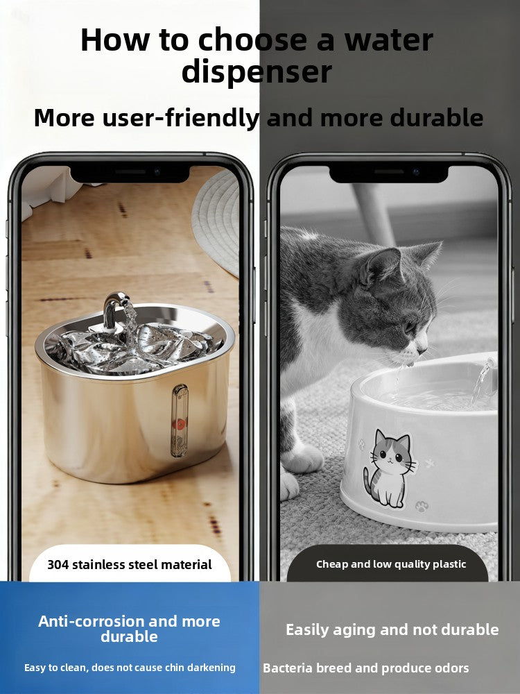 Circulating Pet Water Fountain with Infrared Sensor, 2L to 7L