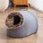 Plush enclosed pet sleeping bag nest, main product photo